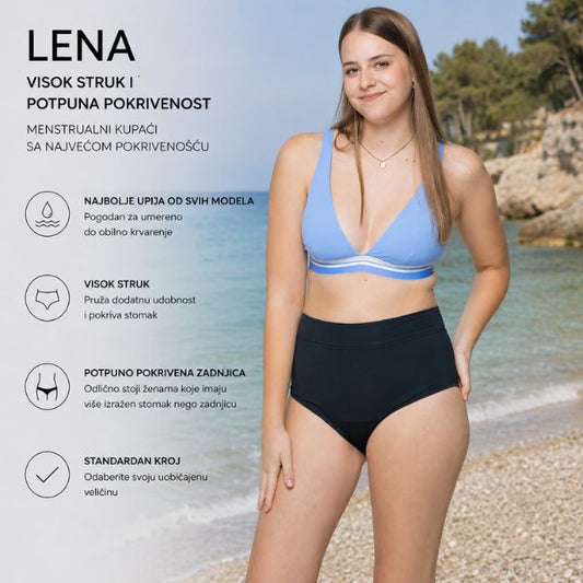 Menstrualni kupaći Lena sa visokim strukom