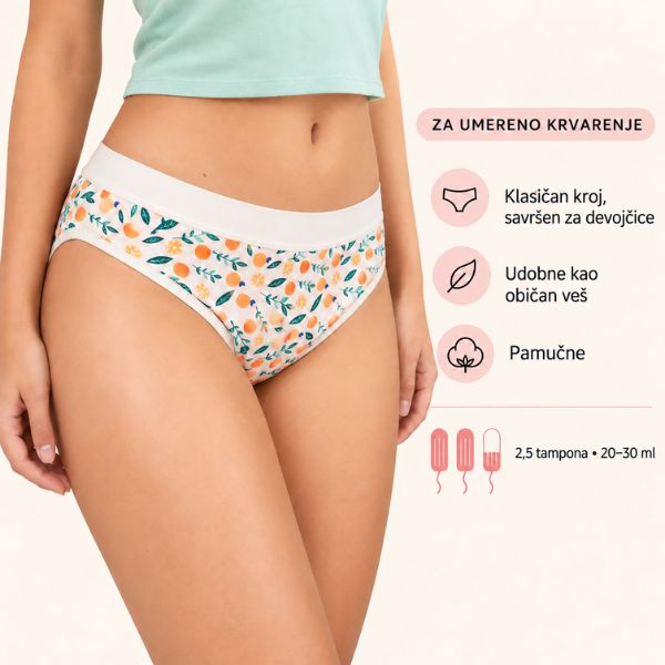 Sava - pamučni menstrualni veš za umereno krvarenje