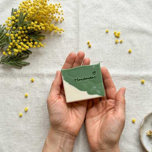 High-quality natural soap with olive, coconut, and palm oil